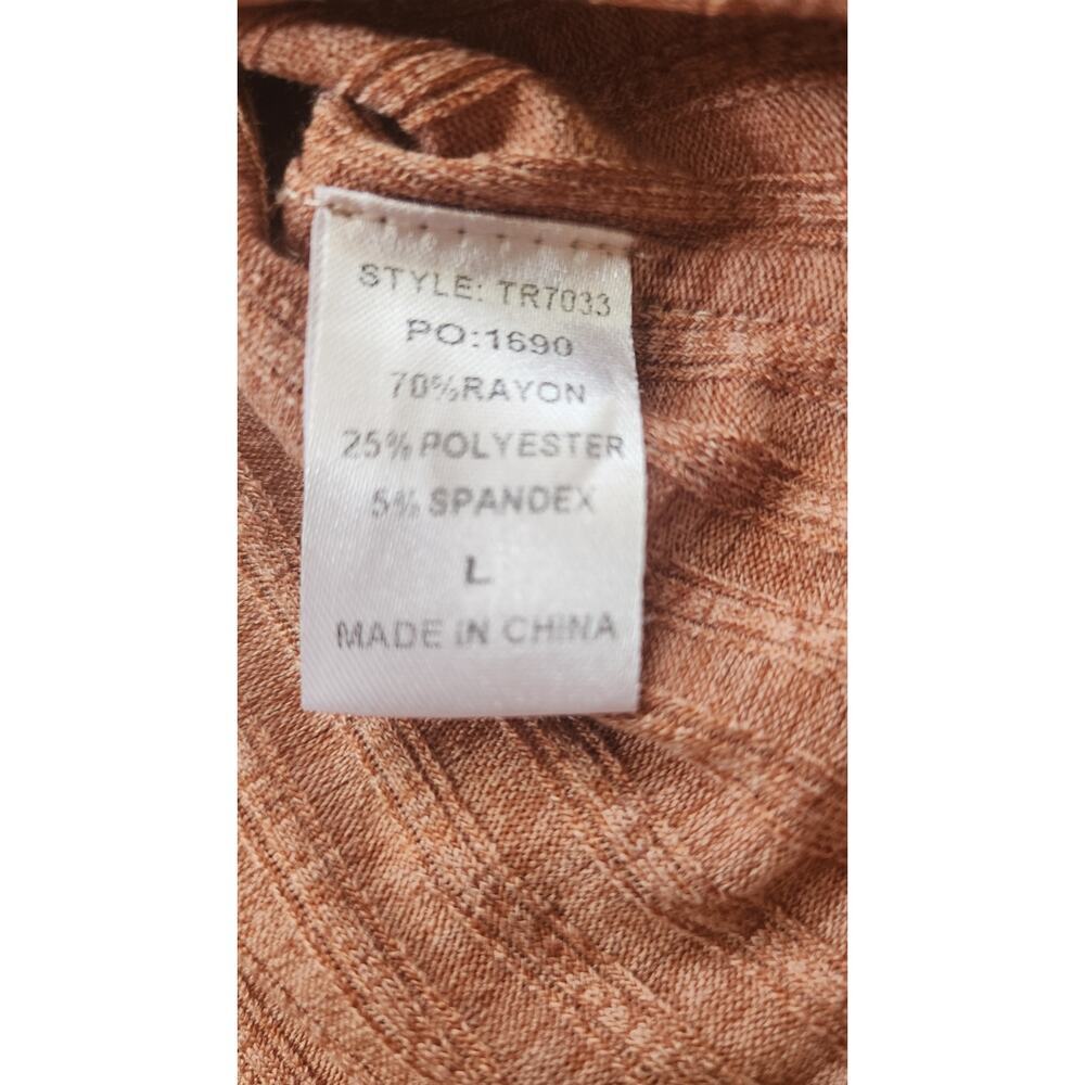 GiGiO Womens Large  V-Neck Long Sleeve Top - Picture 5 of 7